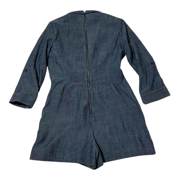 Alice & Olivia 3/4 Sleeve Romper - Size 8 - Blue Denim - Like New - Casual - Picture 3 of 16